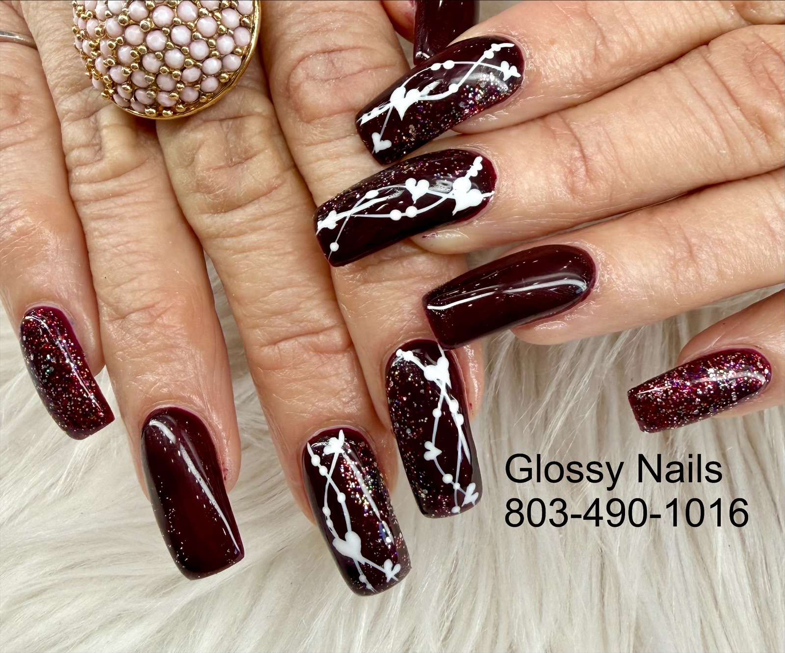 Glossy Nails & Spa nail work in Lexington, South Carolina
